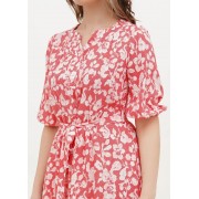  Червоне кэжуал платье клеш Juliet deluxe с абстрактным узором 35016-02